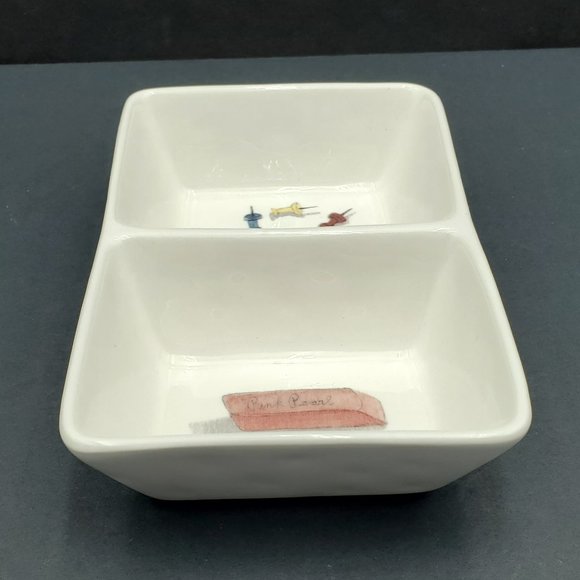 Rae Dunn Stash Keep Desk Organizer Divided Trinket Dish - Picture 4 of 8